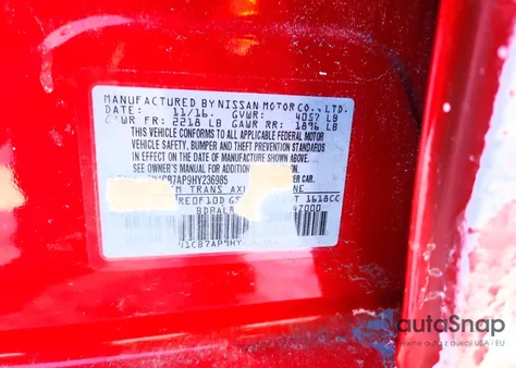 2017 Nissan Sentra Sr Turbo z USA, uszkodzony, nr VIN 3N1CB7AP9HY236985